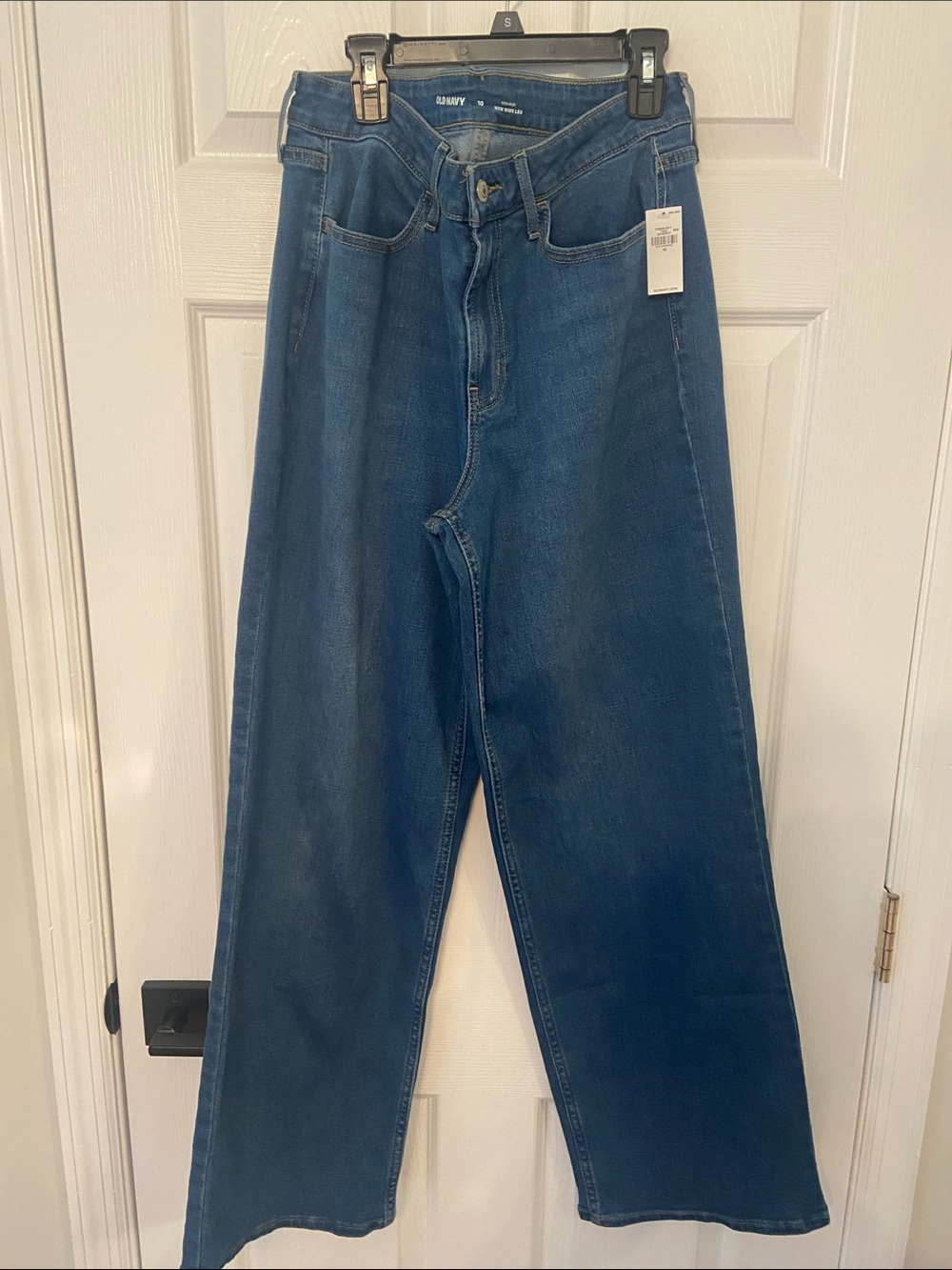 Old Navy Wide-Leg High-Rise Jeans in Dark Blue